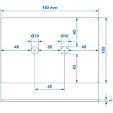 ProPlus - Montageplaat - 150 x 100 x 3 mm - Stevig en Betrouwbaar