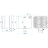 Pro Plus Achteruitrijlamp met Beugel - 75 x 85 x 55 mm - Wit