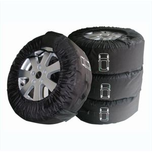 ProPlus - Bandenhoezen XL - Set van 4 - Slijtvast Polyester - Max Ø 76 cm - Omtrek 240 cm