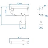ProPlus Sleutel voor hoofdstroomschakelaar - laadklepsleutel - rood - blisterverpakking
