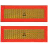 ProPlus Markeringsticker caravan - reflecterend geel - 56 x 20 cm - set van 2