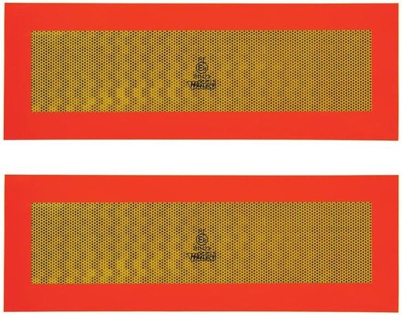ProPlus Markeringsticker caravan - reflecterend geel - 56 x 20 cm - set van 2