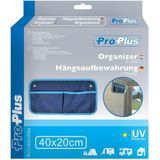 Pro Plus Camping Organizer met Ophangogen - Blauw - 2 Vaks - 40 x 20 cm