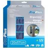 Pro Plus Camping Organizer met Ophangogen - Blauw - 4 Vaks - 20 x 57 cm