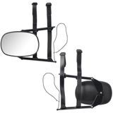 ProPlus Universele caravanspiegel - elastische banden - zwart - 1 stuk