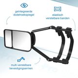 ProPlus - Caravanspiegel Duo - Opzetspiegel - Verstelbaar - Universeel - Zwart