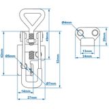 Pro Plus Spansluiting Verstelbaar -70 t/m 81 mm - Inclusief Tegenstuk