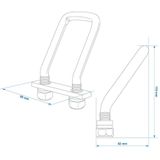 Pro Plus Sjorbeugel - h.o.h 60 x 100 mm - M12 - Staal