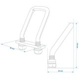 Pro Plus Sjorbeugel - h.o.h 60 x 100 mm - M12 - Staal - blister