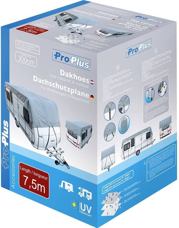 ProPlus - Universele Dakhoes - Ademend - 7,5 x 3 Meter - UV-Gestabiliseerd - Incl. Draagtas