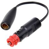 Pro Plus Verloopkabel van Sigarettenaanstekerplug naar DIN Stekkerdoos - 25 cm