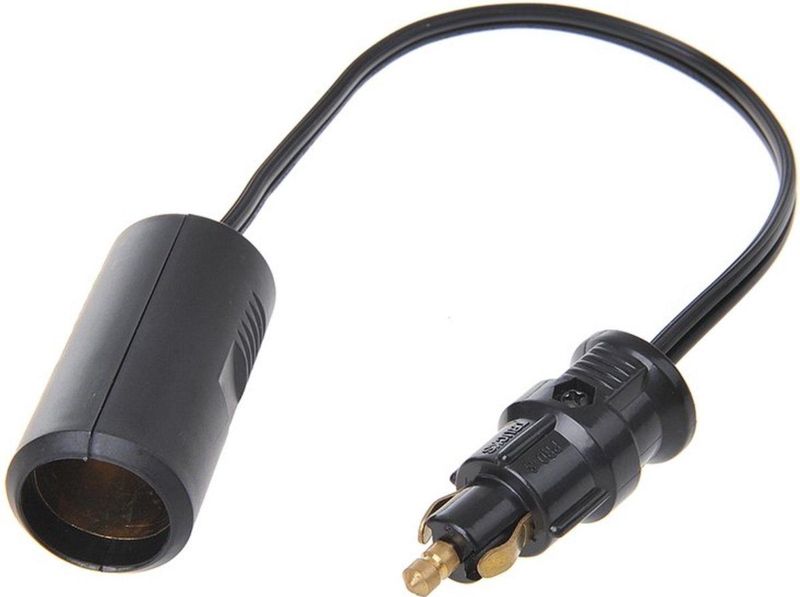 Pro Plus Verloopkabel van DIN Stekker naar Sigarettenaanstekerdoos - 25 cm