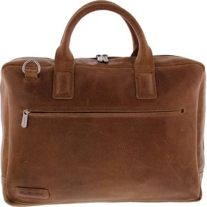 Plevier 400 Serie I aktetas Leer 43 cm Laptopcompartiment cognac