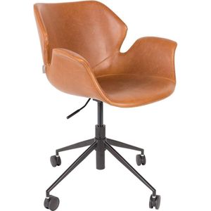 ZUIVER Office Chair Nikki All Brown