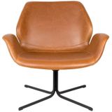 Zuiver Nikki Lounge Fauteuil - Vintage Bruin Kunstleer