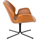 Zuiver Nikki Lounge Fauteuil - Vintage Bruin Kunstleer