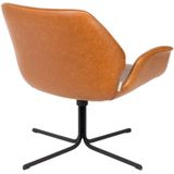 Zuiver Nikki Lounge Fauteuil - Vintage Bruin Kunstleer