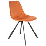 DUTCHBONE Chair Franky Velvet Orange