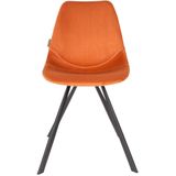 DUTCHBONE Chair Franky Velvet Orange