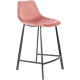 DUTCHBONE Counter Stool Franky Velvet Old Pink