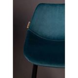 Barkruk Dutchbone Franky Velvet Petrol - 80 cm