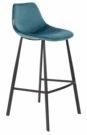 Barkruk Dutchbone Franky Velvet Petrol - 80 cm