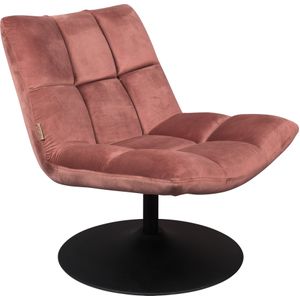 Dutchbone Bar Velvet - fauteuil - oudroze