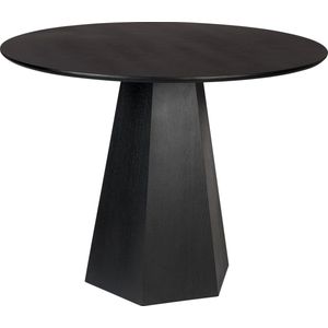Zuiver Pilar Eettafel Rond100 cm Hout Zwart