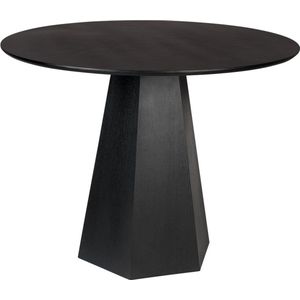 Zuiver Pilar Eettafel Rond100 cm Hout Zwart