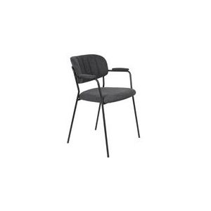 Armstoel White Label Living Jolien Black Dark Grey
