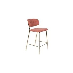 Barkruk White Label Living Jolien Gold Pink