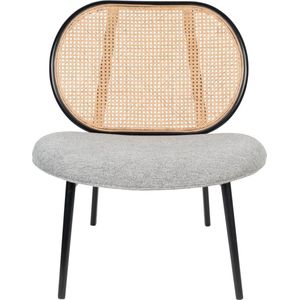Zuiver Spike Loungestoel Naturel/Grijs