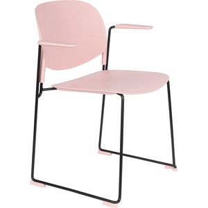 Housecraft Stacks Eetkamerstoelen armleuning Roze - Set van 4