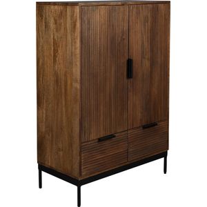 Dutchbone - Saroo - Wandkast - Donkerbruin - Hout