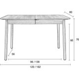 Zuiver verlengbare eetkamertafel Glimps (120/162x80 cm)