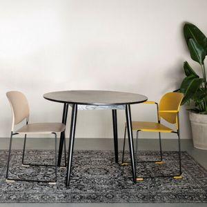 Feliz Lifestyle Fabio Eettafel Rond Hout 100 cm Zwart