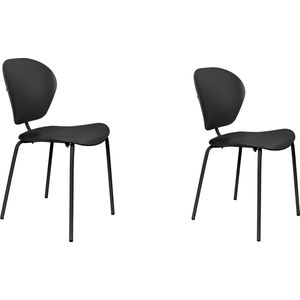 Zuiver The Ocean Chair Eetkamerstoel - Pirate Black - Set van 2