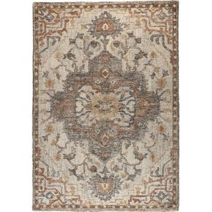 Vloerkleed Dutchbone Amori Grey/Brick - 200 x 300 cm