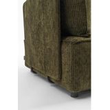 Zuiver Hunter 4,5-Zits Bank - Forest Ribstof: Comfortabele en trendy mosgroene zitbank voor 4-5 personen