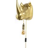 Bold Monkey Mind Your Own Rhino Wandlamp Goud