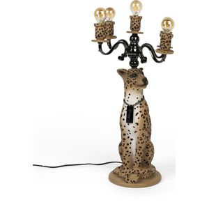 BOLD MONKEY Proudly Crowned Panther Floor Lamp Spotted