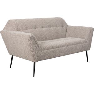 Dutchbone Kate Bank - Bouclé - Camel: Comfortabele bank met Art Deco design en moderne details