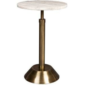 Dutchbone Sana Bijzettafel Rond 30 cm Marmer Beige/ Goud