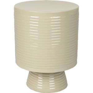 Housecraft Living Sven Bijzettafel Rond Metaal 35x35 (L) cm Ivoor/ Wit