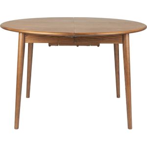 Zuiver Twist Uitschuifbare Eettafel Rond 120/160 cm Walnoot - Bruin