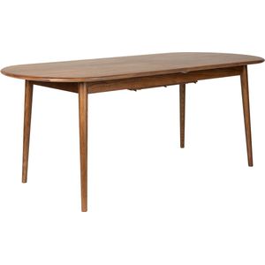 Zuiver - Twist - Uitschuifbare Eettafel - Bruin - Walnoot - 180/240x90 cm