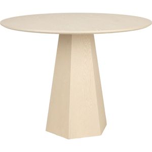 Zuiver Pilar Eettafel Rond100 cm Hout Beige