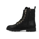 Vingino Eva High Veterboots - Laarzen Met Veters - Meisjes - Zwart - Maat 26