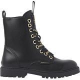 Vingino Eva High Veterboots - Laarzen Met Veters - Meisjes - Zwart - Maat 26