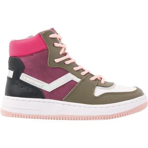 Vingino - Senne Mid Hoge Sneakers - Roze - Leer